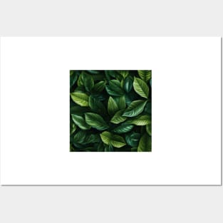 Green Leaves Pattern 10 Posters and Art